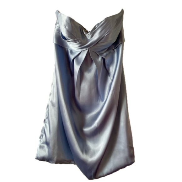 Bari Jay - Blue Satin Bubble  Cocktail Dress - Wedding Guest Dress!! - S… - Picture 3 of 5
